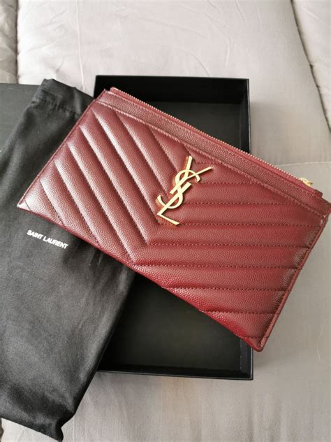 ysl leather types|ysl pouch monogramme.